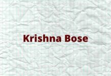 Krishna Bose Bio Krishna Bose