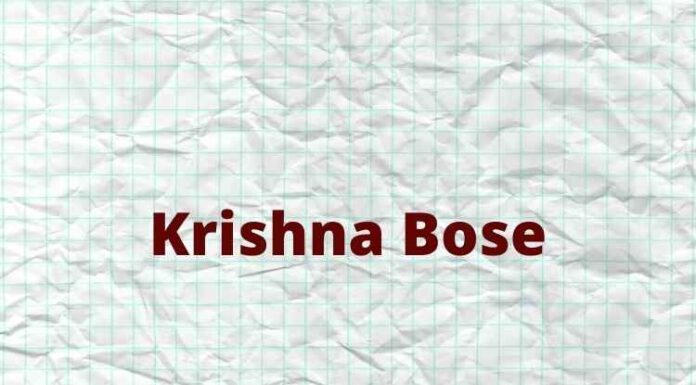 Krishna Bose Bio Krishna Bose
