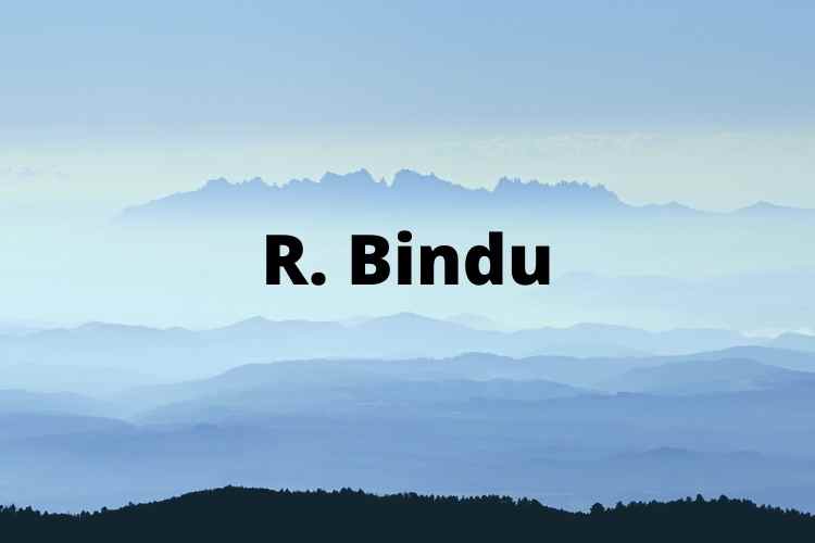 R. Bindu R. Bindu